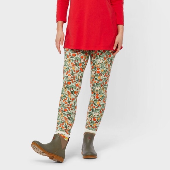 Duluth Trading Co Women's Leggings Size L All Over Green Garden Vegetable Print - Picture 6 of 11